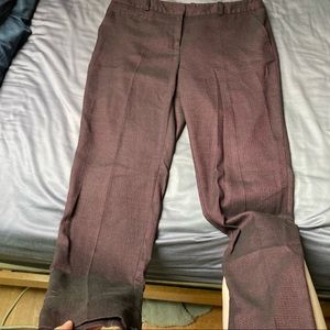 🟢 Long Black & Red/Purplish Dress Pants